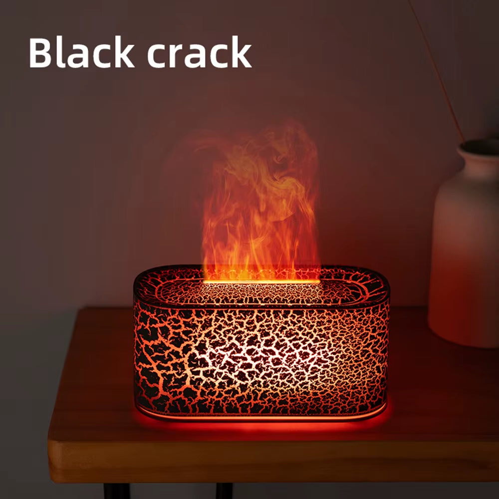 Aromatherapy Diffuser with Flame Effect, Essential Oil Diffuser and Cool Mist Humidifier, Silent Humidifier for Home and Bedroom